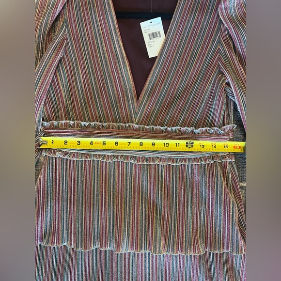 SAYLOR Allison Multicolor Striped Long Sleeve Midi Dress Size M - Picture 11 of 12